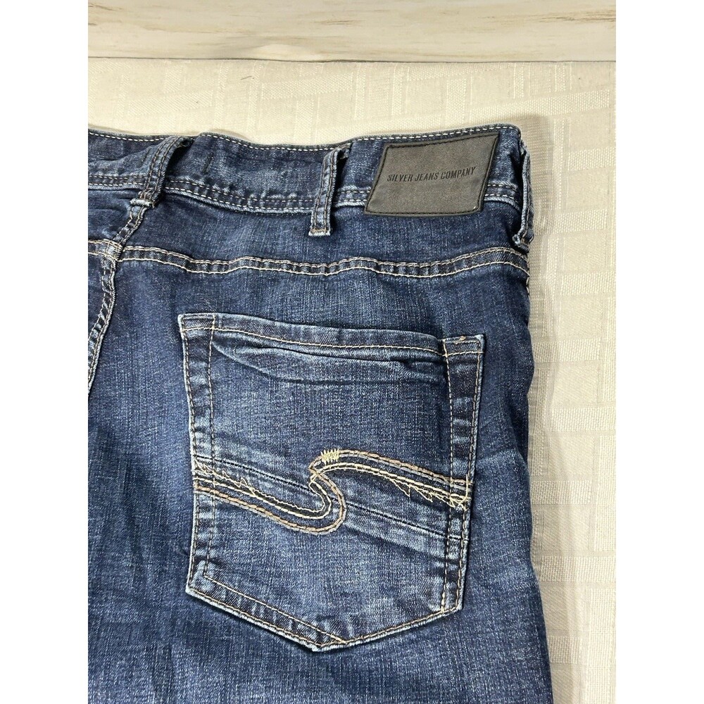 Silver Jeans Mens Size 36 x 32 Allan Classic Fit Straight Leg Stretch Denim pant - Picture 2 of 12